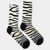 Zwarte en witte zebrastripes sokken (Rechts)