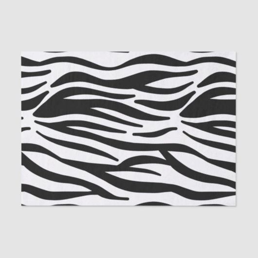 Zwarte en witte Zebrastripes Tissuepapier (Voorkant)