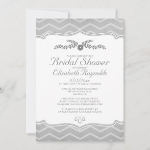 Zwarte en witte zigzag-bridal-doucheruimten kaart