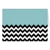 Zwarte en witte zigzag Patroon, Chevron, blauw (Voorkant Horizontaal)