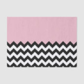 Zwarte en witte zigzag Patroon, Chevron, Roze Tissuepapier (Voorkant)