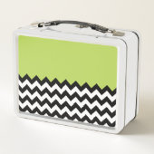 Zwarte en witte zigzag Pattern, Chevron, Green (Achterkant)