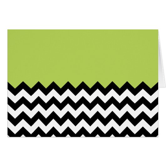 Zwarte en witte zigzag Pattern, Chevron, Green (Voorkant Horizontaal)