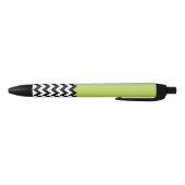 Zwarte en witte zigzag Pattern, Chevron, Green Inkt Pen (Bodem)
