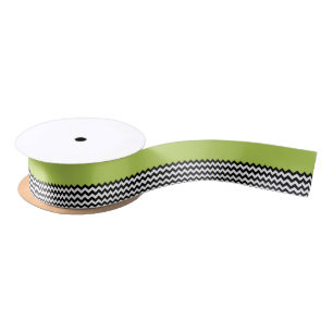 Zwarte en witte zigzag Pattern, Chevron, Green Lint