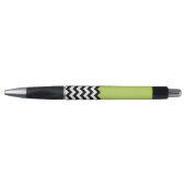 Zwarte en witte zigzag Pattern, Chevron, Green Pen (Voorkant)