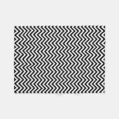Zwarte en witte zigzag Stripes Chevron Pattern Fleece Deken (Voorkant (Horizontaal))