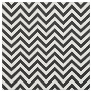 Zwarte en witte zigzag Stripes Chevron Pattern Stof