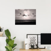 Zwarte en witte zonnebalken poster (Thuiskantoor)