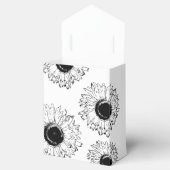 Zwarte en Witte Zonnebloemen Partij Bedankdoosjes (Geopend)