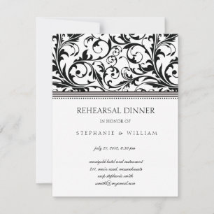 Zwarte en Witte Zwand Rehearsal Dincard Kaart