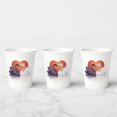 Zwarte en witte zwanen papieren bekers