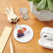 Zwarte en witte zwanen sleutelhanger