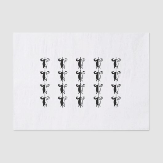 Zwarte en witte zwanen tissuepapier (Voorkant)