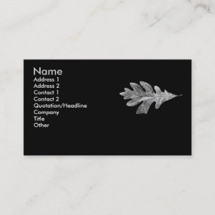 Zwarte en witte zwarte lek-kaart visitekaartje