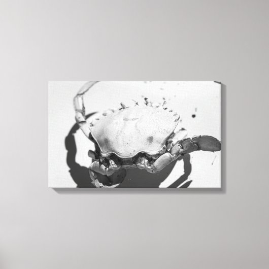 Zwarte en witte zwarte Zee Canvas Afdruk (Voorkant)