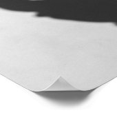 Zwarte en witte zwarte Zee Poster (Hoek)