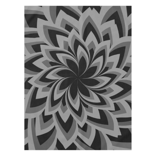 ZWARTE EN WITTE ZWEEKSTROMEN TAFELKLEED (Voorkant)