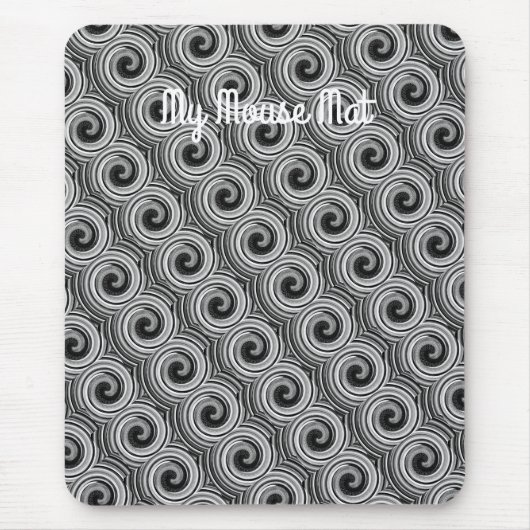 zwarte en witte zwelgen moderne contemporie muismat (Voorkant)