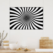 Zwarte en witte zwijn poster (Keuken)