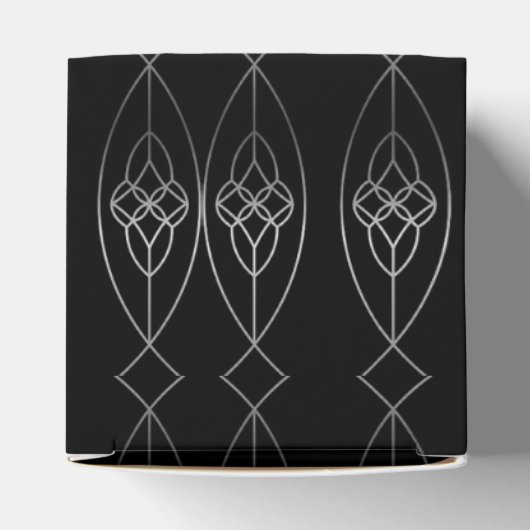 Zwarte en zilveren deco-kubus bedankdoosjes (Bovenkant)