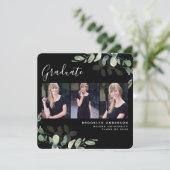 Zwarte Eucalyptus 3 Aankondiging Afstuderen foto's (Staand voorkant)