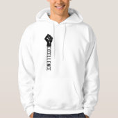 Zwarte excellentie hoodie (Voorkant)