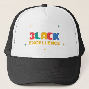 Zwarte excellentie trucker pet