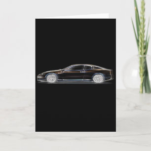 Zwarte Exotische Luxe Sport Auto van een Gentleman Kaart