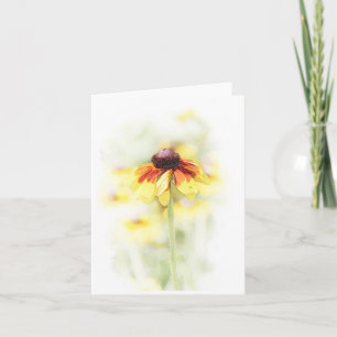 Zwarte Eyed Susan Vignette Notitiekaartje
