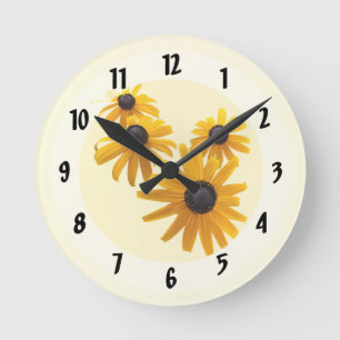 Zwarte Eyed Susans Hart Ronde Klok