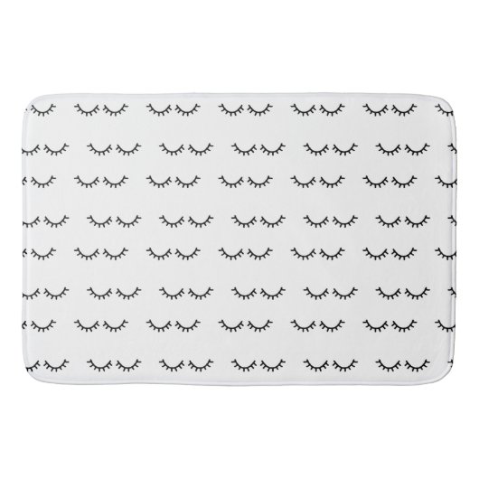 Zwarte Eyelashes Badmat (Voorkant)