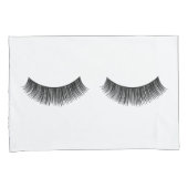 Zwarte Eyelashes op wit Kussensloop (Voorkant-Rechts)