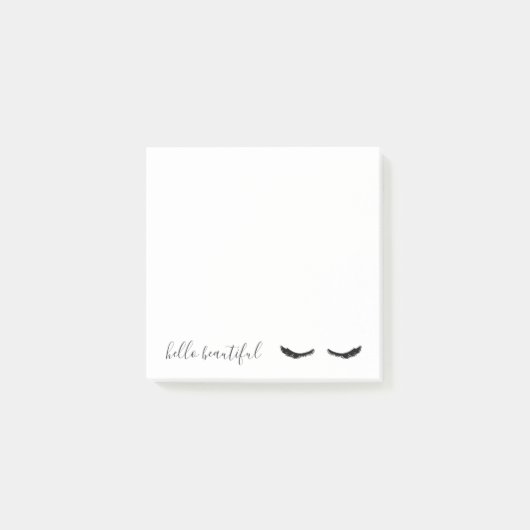 Zwarte Eyelashes Post-it® Notes (Voorkant)