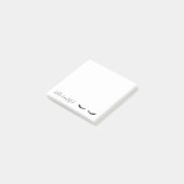 Zwarte Eyelashes Post-it® Notes (Schuin)