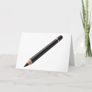 Zwarte eyeliner potlood make-up illustratie kaart