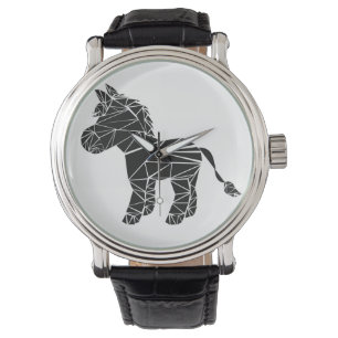 Zwarte ezel horloge