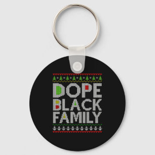 Zwarte Familie 2025 Afro Kerstboom Kerstman Pj Pyj Sleutelhanger