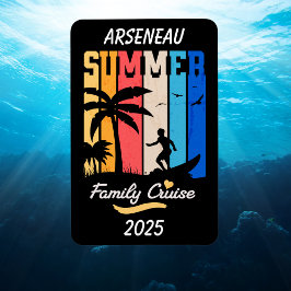 Zwarte Familie Cruise Vakantie PERSONALISEREN Magneet