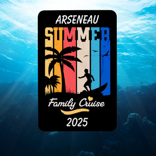 Zwarte Familie Cruise Vakantie PERSONALISEREN Magneet