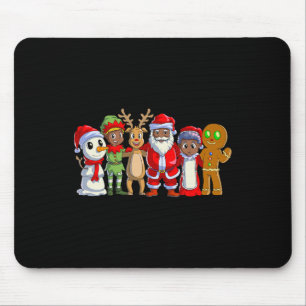 Zwarte familie kerst afro afro afro american santa muismat