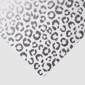 Zwarte Faux Glitter Leopard Print Gradiënt Tissuepapier (Detail)
