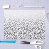 Zwarte Faux Glitter Leopard Print Gradiënt Tissuepapier (Craft)