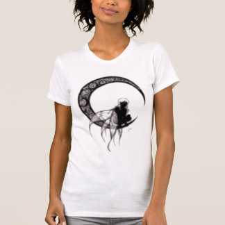 zwarte fee op de maan t-shirt