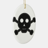 Zwarte feelhuid keramisch ornament (Rechts)