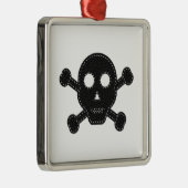 Zwarte feelhuid metalen ornament (Rechts)