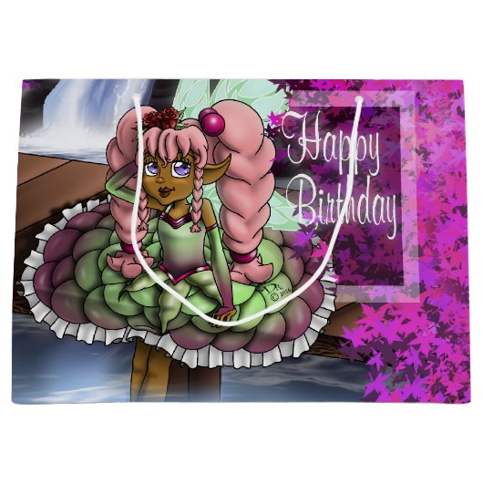 Zwarte feestdag groot cadeauzakje (Voorkant)