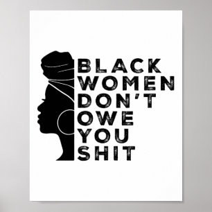 Zwarte feministische vrouwenrechten die zwarte vro poster