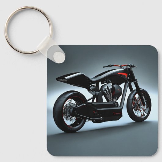 Zwarte fiets sleutelhanger (Voorkant)
