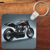 Zwarte fiets sleutelhanger (Achterkant)